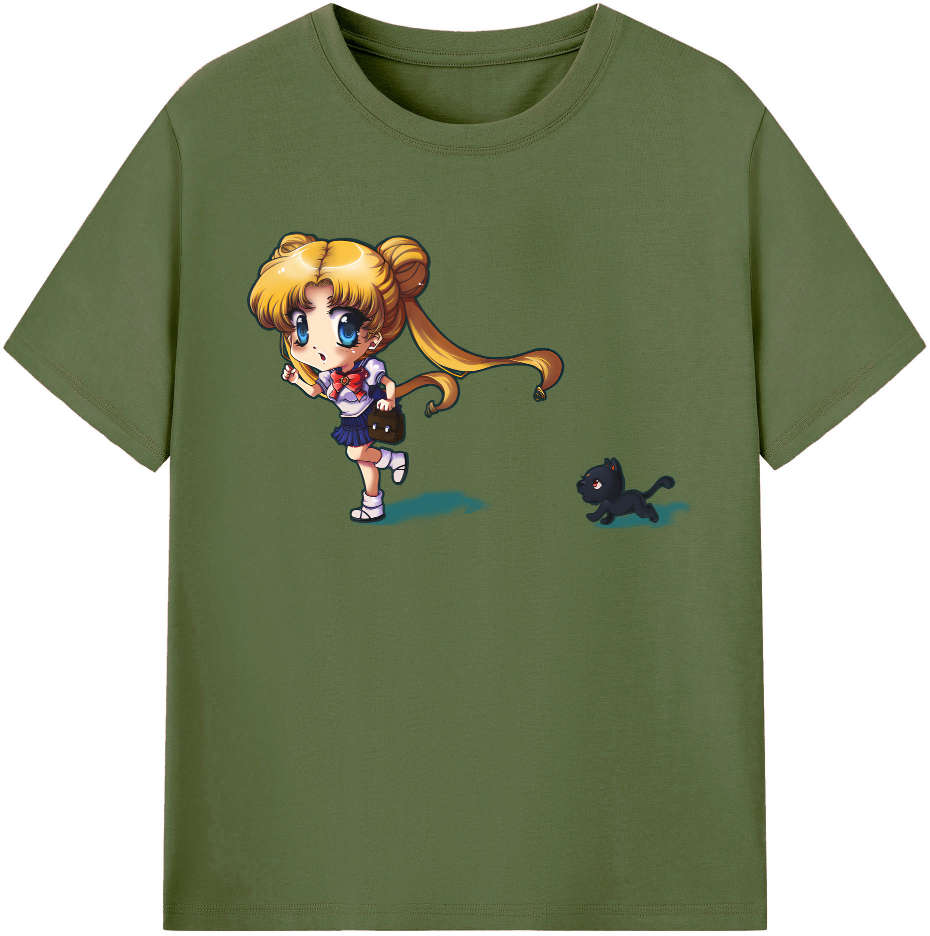 （画像用） 美少女戦士セーラームーン 愛野 美奈子 あいの みなこ Sailor Moon Aino Minako 綿100％半袖Tシャツ（フロントプリント）